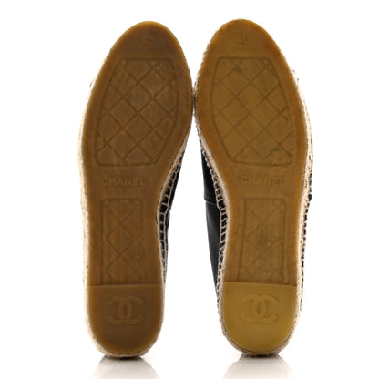 Chanel Lambskin CC Espadrilles 40 Black 5 of 11