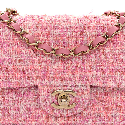 Chanel Tweed Quilted Mini Rectangular Flap Pink 8 of 11