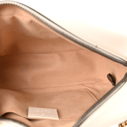 Gucci Calfskin Matelasse Small GG Marmont Chain Shoulder Bag White 5 of 11