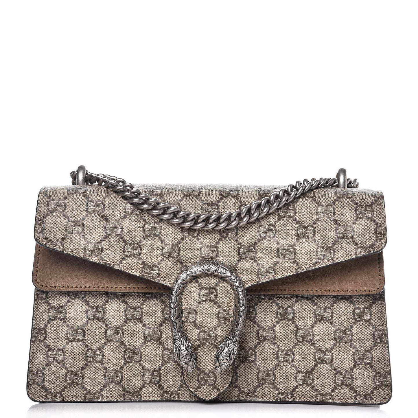 GG Supreme Monogram Small Dionysus Shoulder Bag Taupe