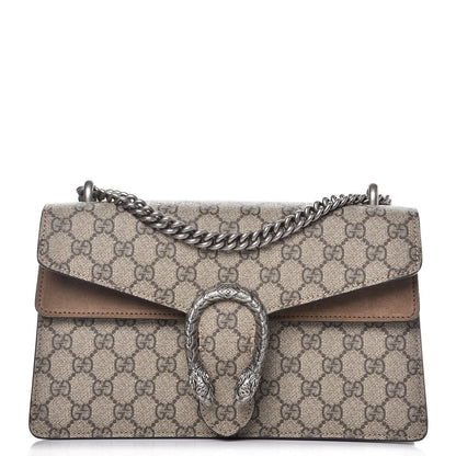 Gucci GG Supreme Monogram Small Dionysus Shoulder Bag Taupe 1 of 10