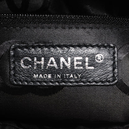 Chanel Calfskin Quilted Cambon Pochette Pink Black 5 of 7