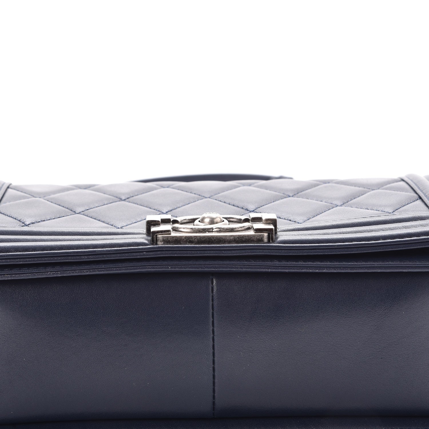 Chanel Calfskin Quilted Medium Boy Flap Navy Blue 8 of 10