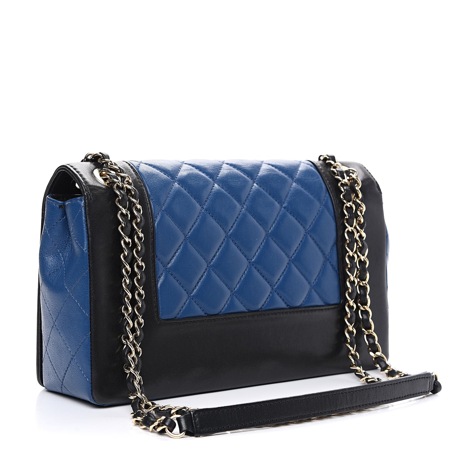 Sheepskin Quilted Vintage Mademoiselle Flap Blue Black