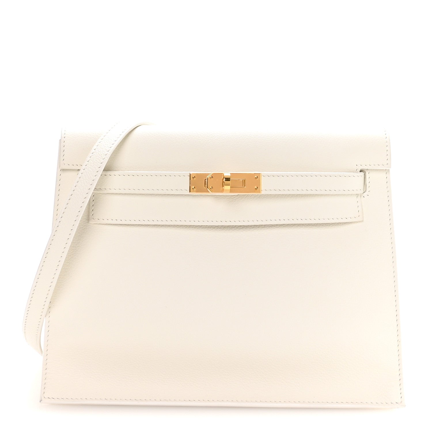 Hermes Evercolor Kelly Danse II Belt Bag White 1 of 10