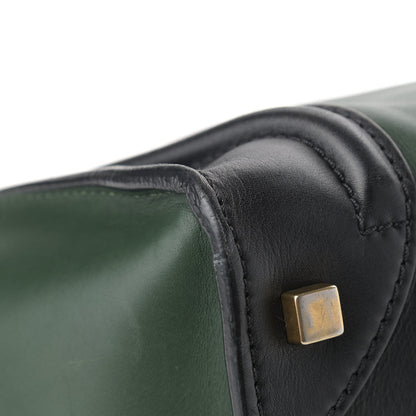 Celine Smooth Calfskin Mini Bi-Color Luggage Forest Black 6 of 22