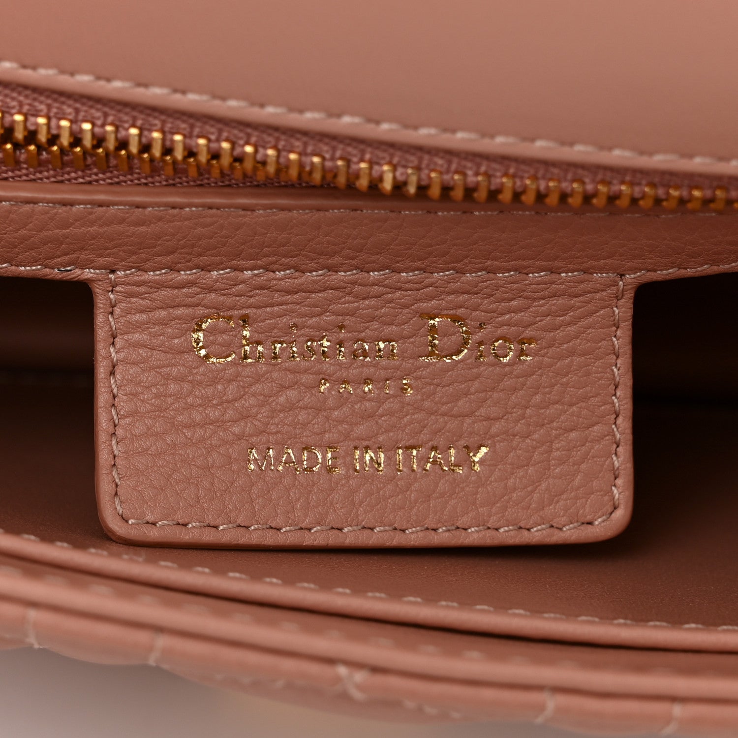 Christian Dior Grained Calfskin Cannage Small Caro Bag Rose De Vents 6 of 11