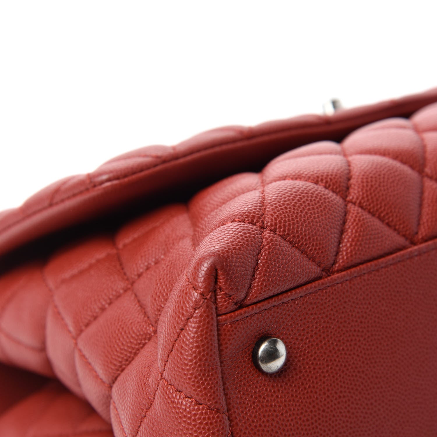 Chanel Caviar Quilted Small Coco Handle Flap Dark Red 8 of 12