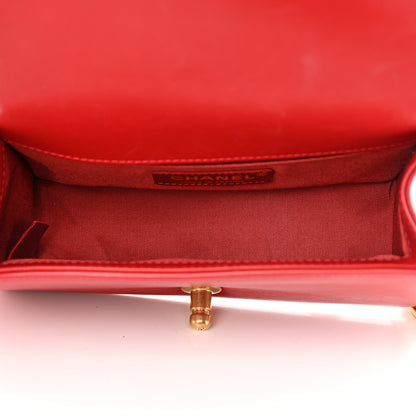 Chanel Lambskin Quilted Small Boy Flap Red 4 of 11