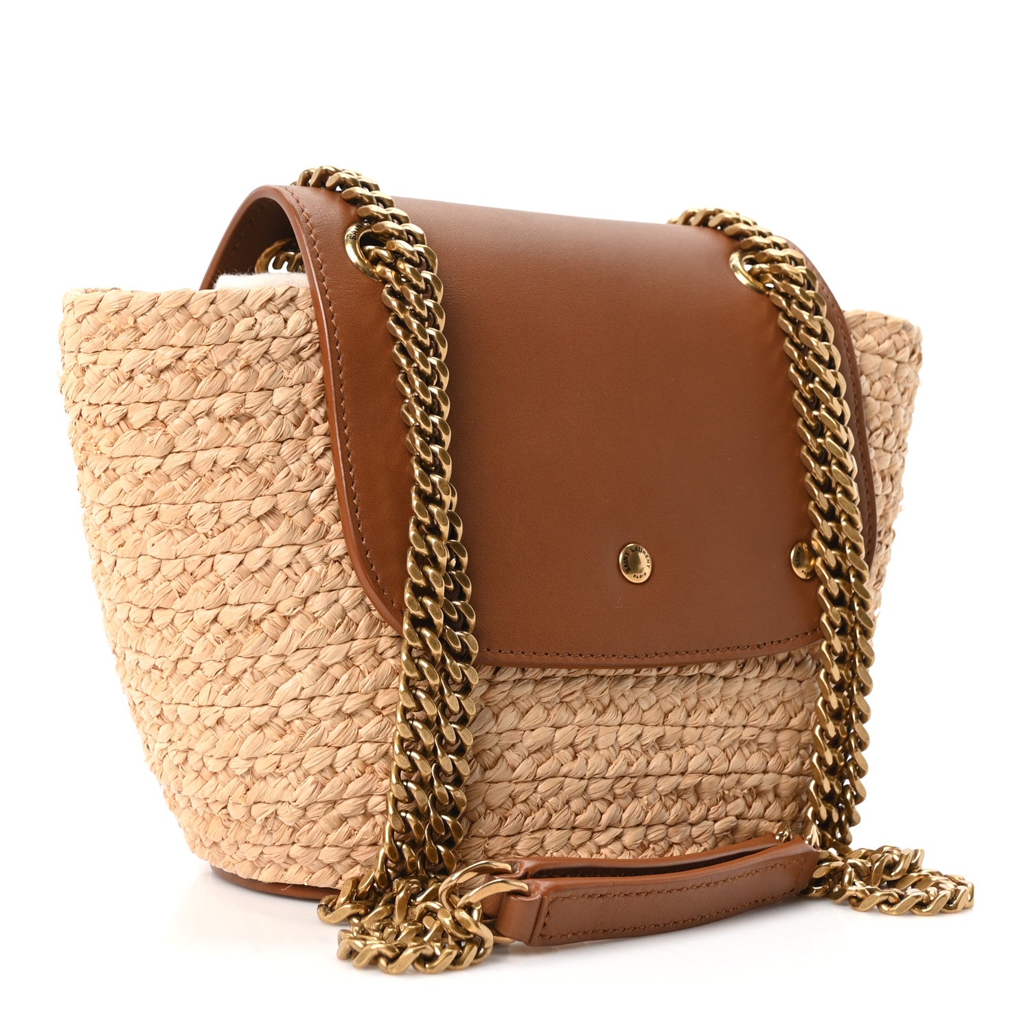 Saint Laurent Raffia Calfskin Mini Manon 3 of 10