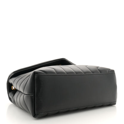 Saint Laurent Calfskin Y Quilted Monogram Small Loulou Chain Satchel Black 4 of 10