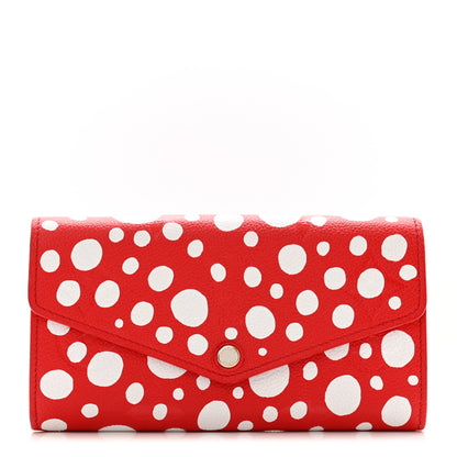Louis Vuitton LV X YK Empreinte Dots Sarah Wallet Red White 1 of 11