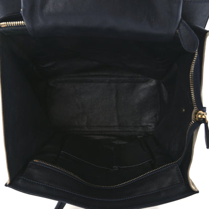 Celine Smooth Calfskin Suede Mini Bi-Color Luggage Navy Dune 5 of 11
