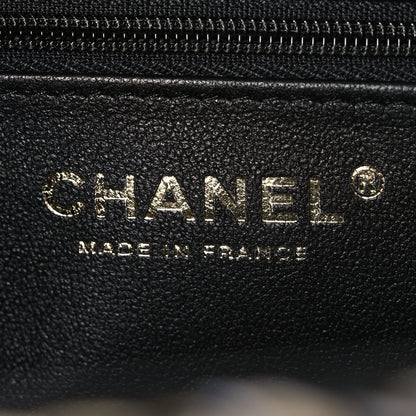 Chanel Raffia Fringe Nano Kelly Shopper Black White Beige 6 of 10