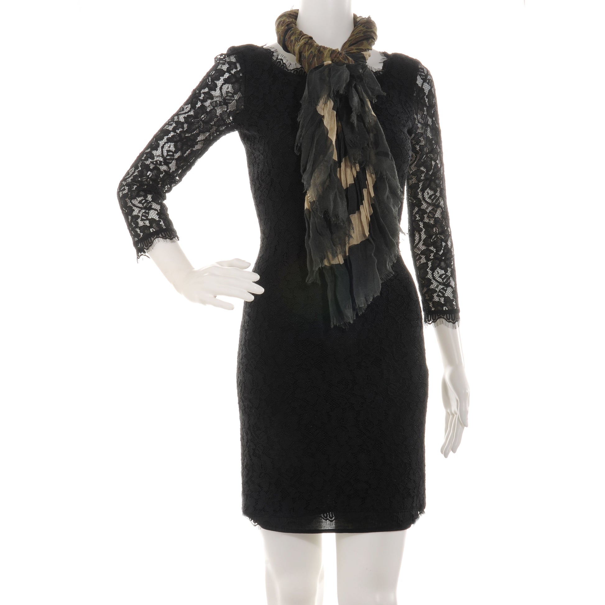 Louis Vuitton Cashmere Silk Leopard V Stole Kaki Vanilla 2 of 7