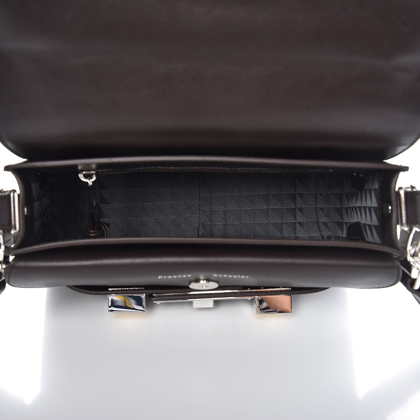 Smooth Calfskin Mini PS11 Classic Shoulder Bag Mogano