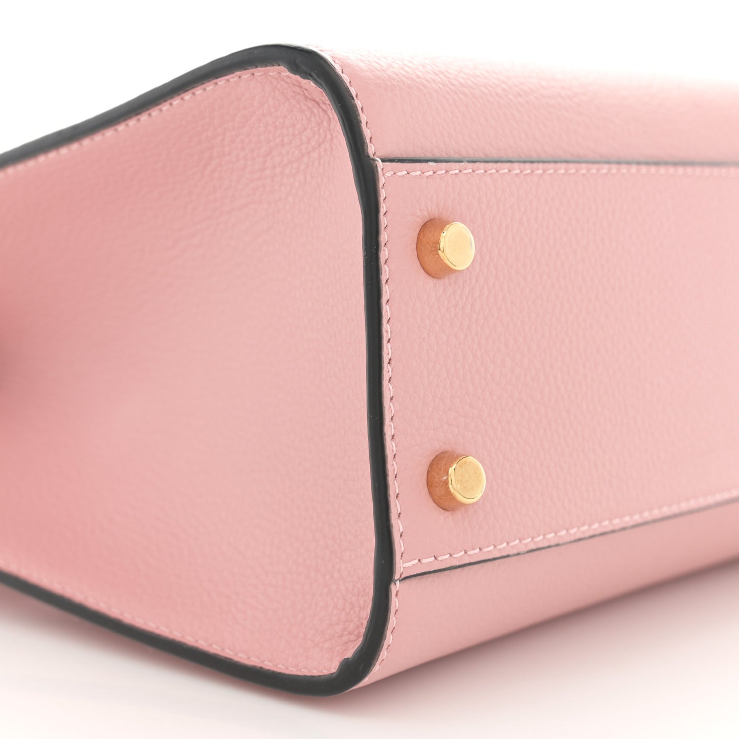 Grainy Calfskin Virtus Top Handle Tote Pink