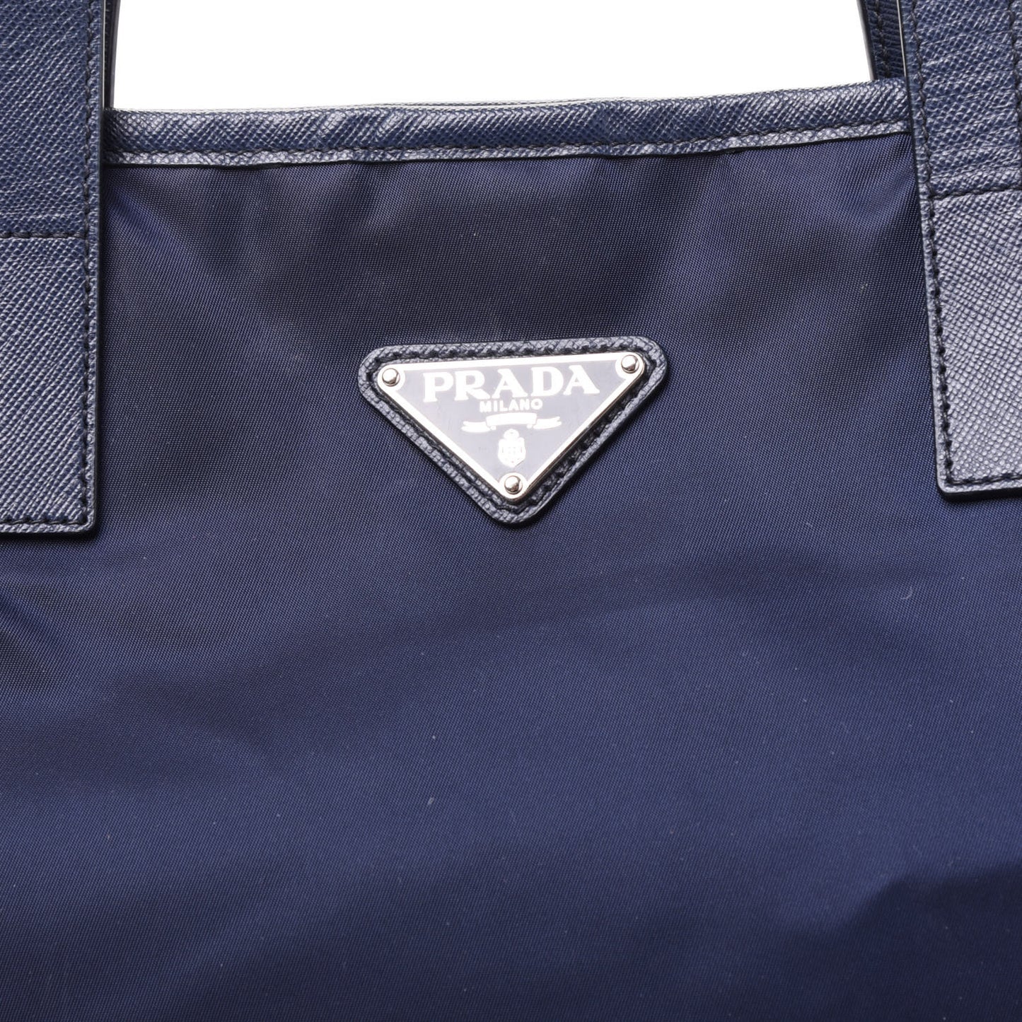 Saffiano Nylon Vela Tote Black Royal