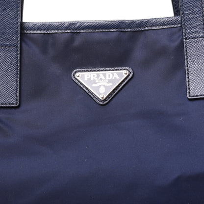 Prada Saffiano Nylon Vela Tote Black Royal 8 of 8