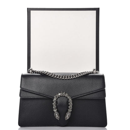 Gucci Pebbled Calfskin Small Dionysus Shoulder Bag Black 8 of 8