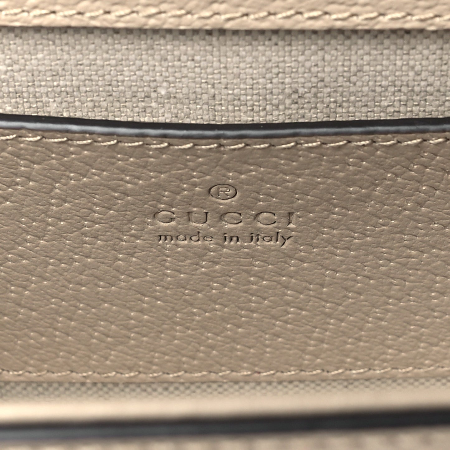 GG Supreme Monogram Textured Dollar Calfskin Web Mini Ophidia Padlock Top Handle Chain Shoulder Bag Beige Mystic White Oatmeal