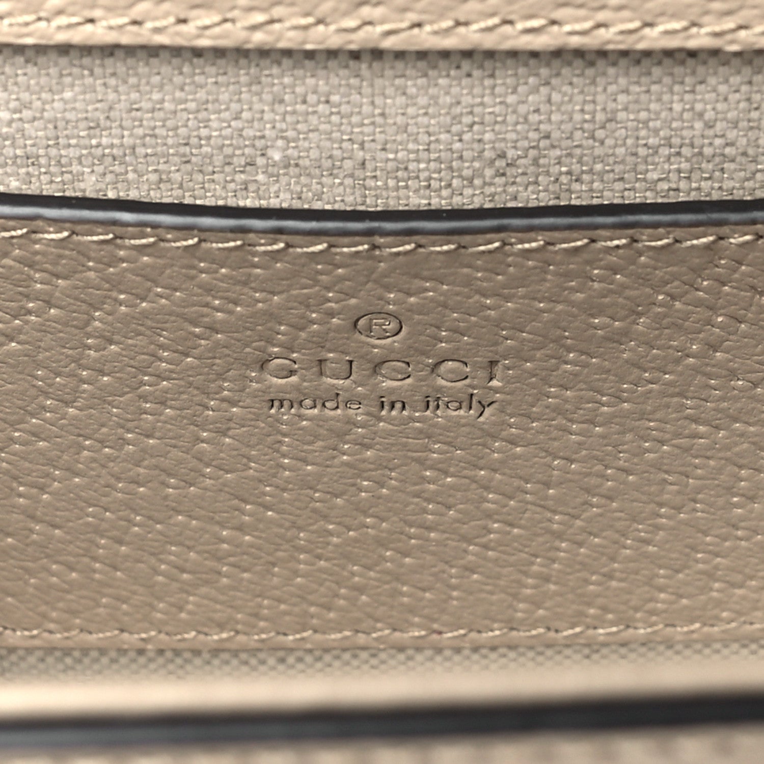 Gucci GG Supreme Monogram Textured Dollar Calfskin Web Mini Ophidia Padlock Top Handle Chain Shoulder Bag Beige Mystic White Oatmeal 6 of 9