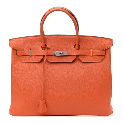 Hermes Togo Birkin 40 Orange 1 of 12
