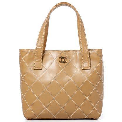 Chanel Leathter Contrast Stitch Small Surpique Tote 1 of 10