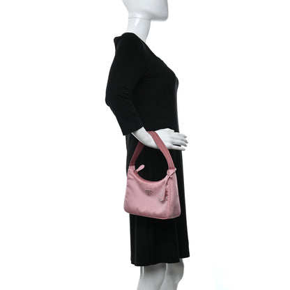 Prada Tessuto Nylon Saffiano Mini Re-Edition 2000 Bag Rosa 2 of 10