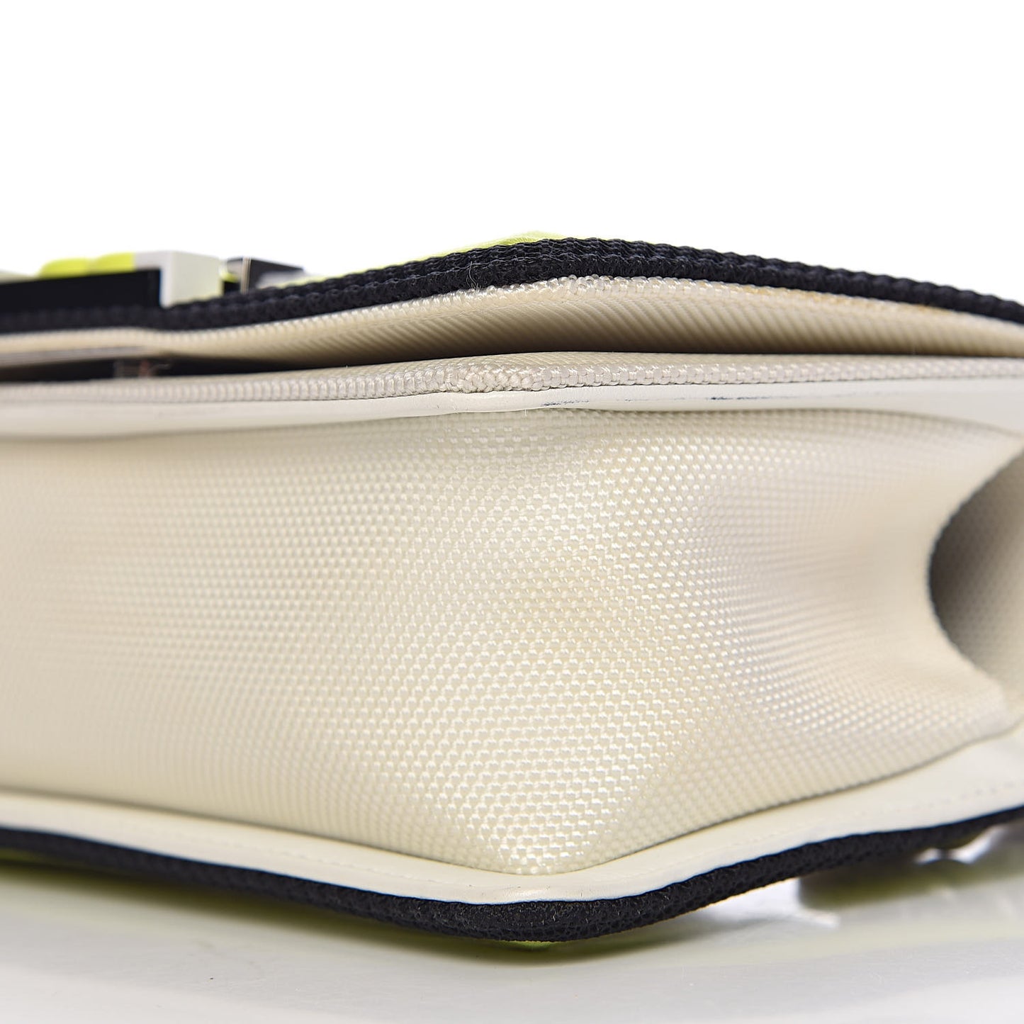 Canvas Quilted Small Fluo Boy Flap White Black Yellow