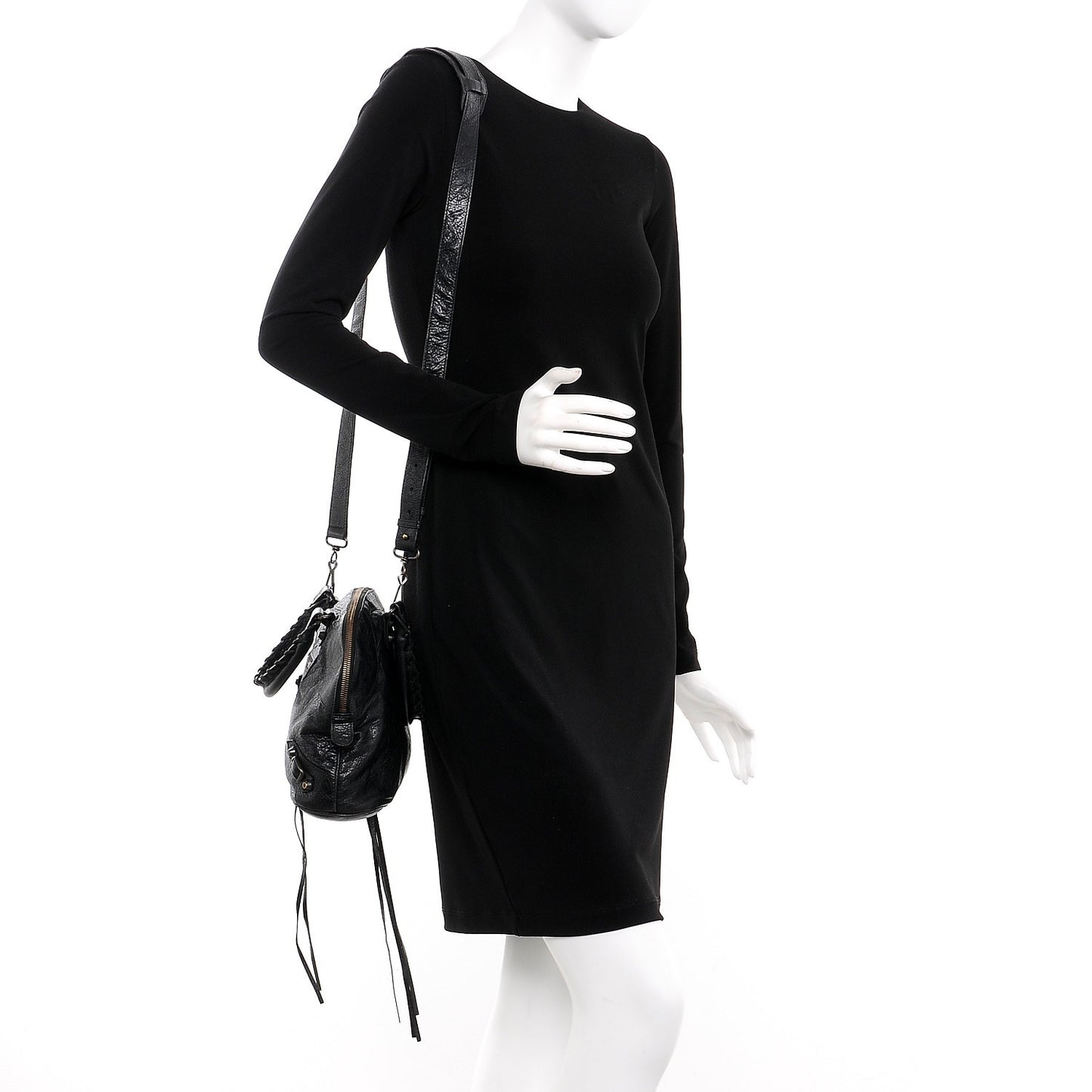 Agneau Classic Hardware Bowling Bag Black