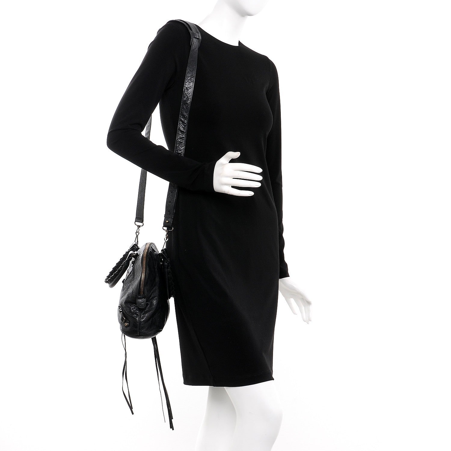 Balenciaga Agneau Classic Hardware Bowling Bag Black 2 of 12