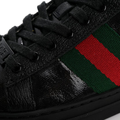 Gucci Crystal GG Monogram Web Womens New Ace Sneakers 36 Black 10 of 12
