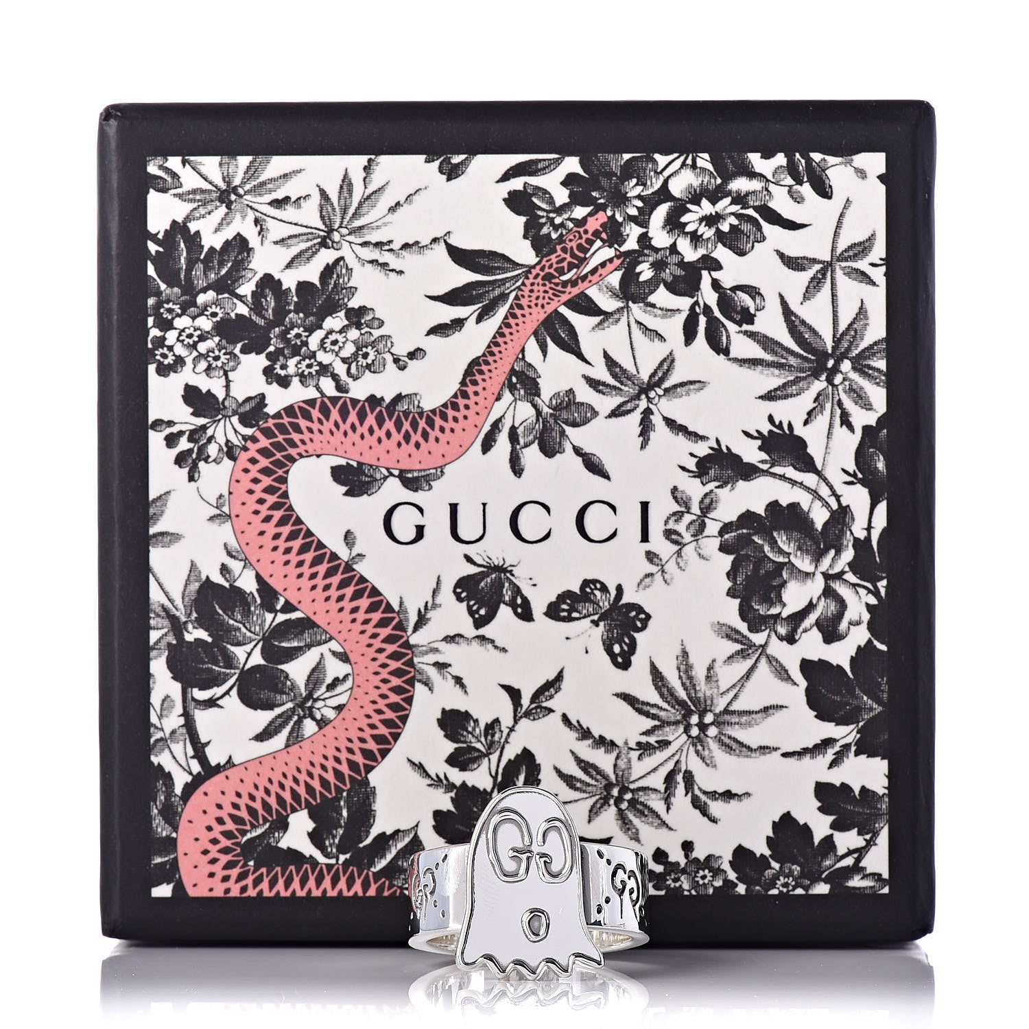 Gucci Sterling Silver GucciGhost Ring 62 10 8 of 8