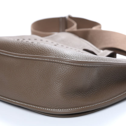 Hermes Taurillon Clemence Evelyne III GM Etoupe 9 of 13