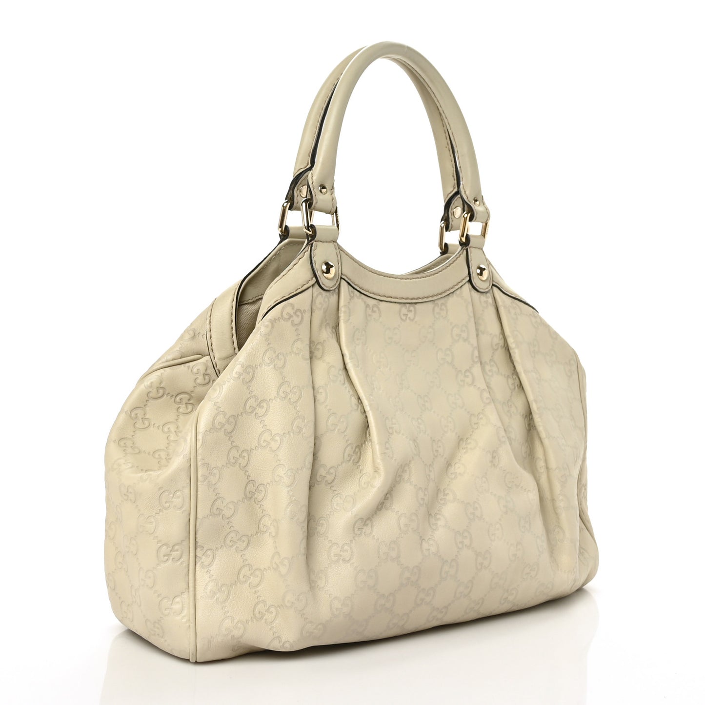 Guccissima Medium Sukey Tote Mystic White