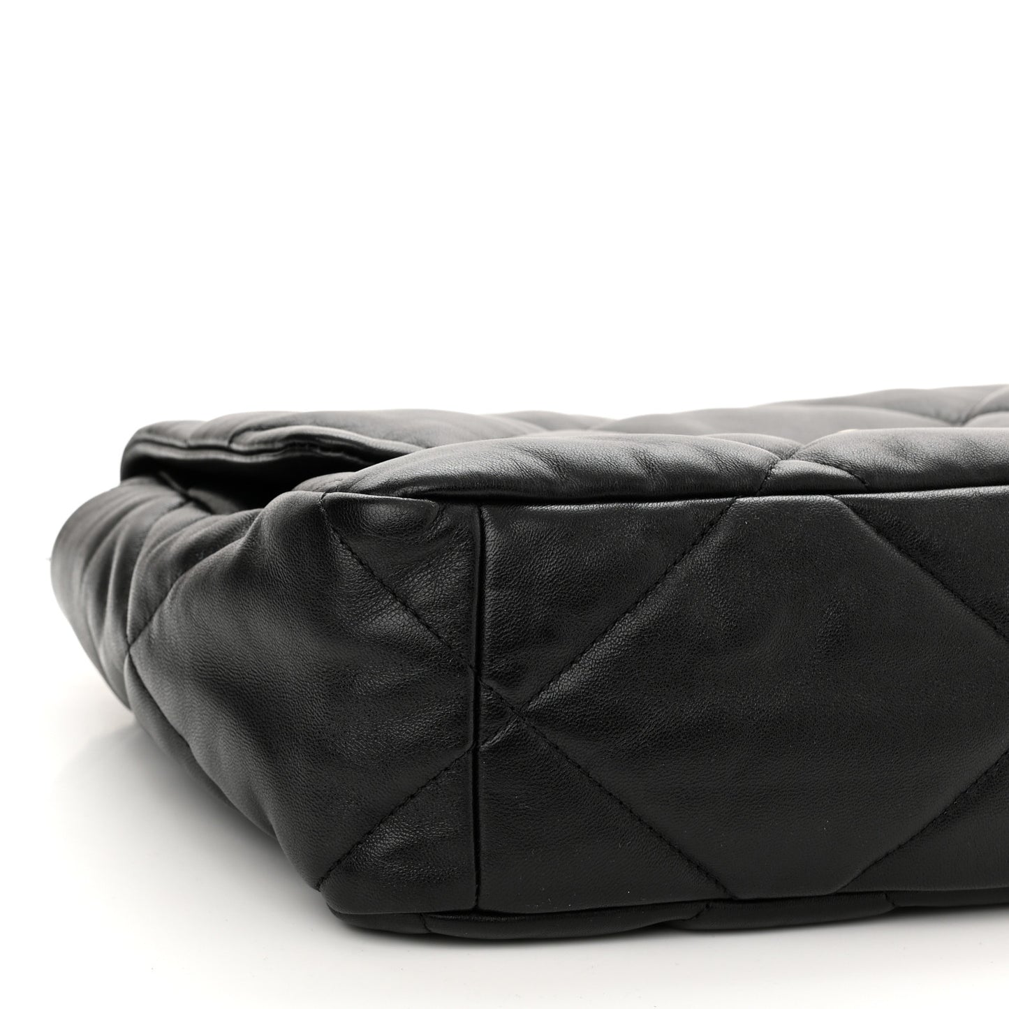 Lambskin Quilted Large Chanel 19 Flap Black