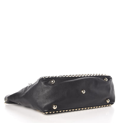 Valentino Garavani Vitello Medium Rockstud All Over Tote Black 4 of 8