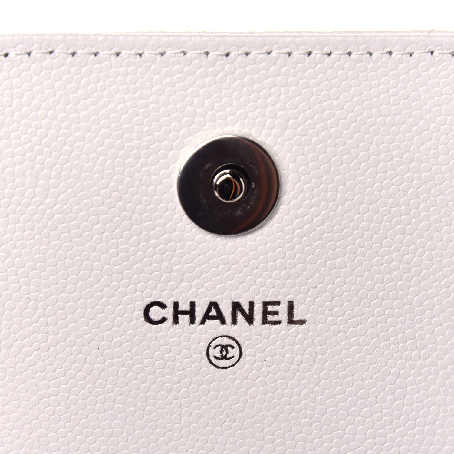 Chanel Caviar Quilted My Everything Clutch With Chain White Black 5 of 9