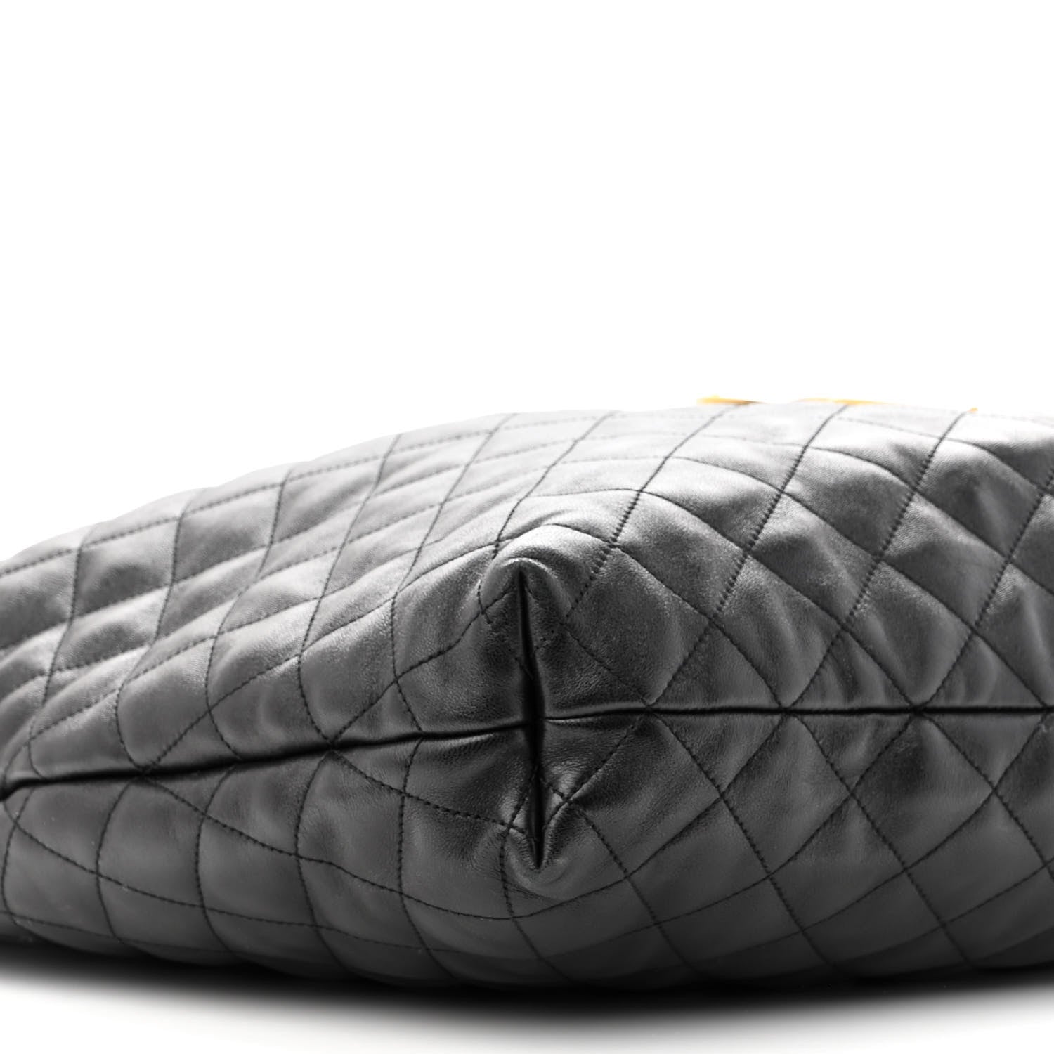 Saint Laurent Lambskin Quilted Maxi Icare Shopping Tote Black 9 of 10