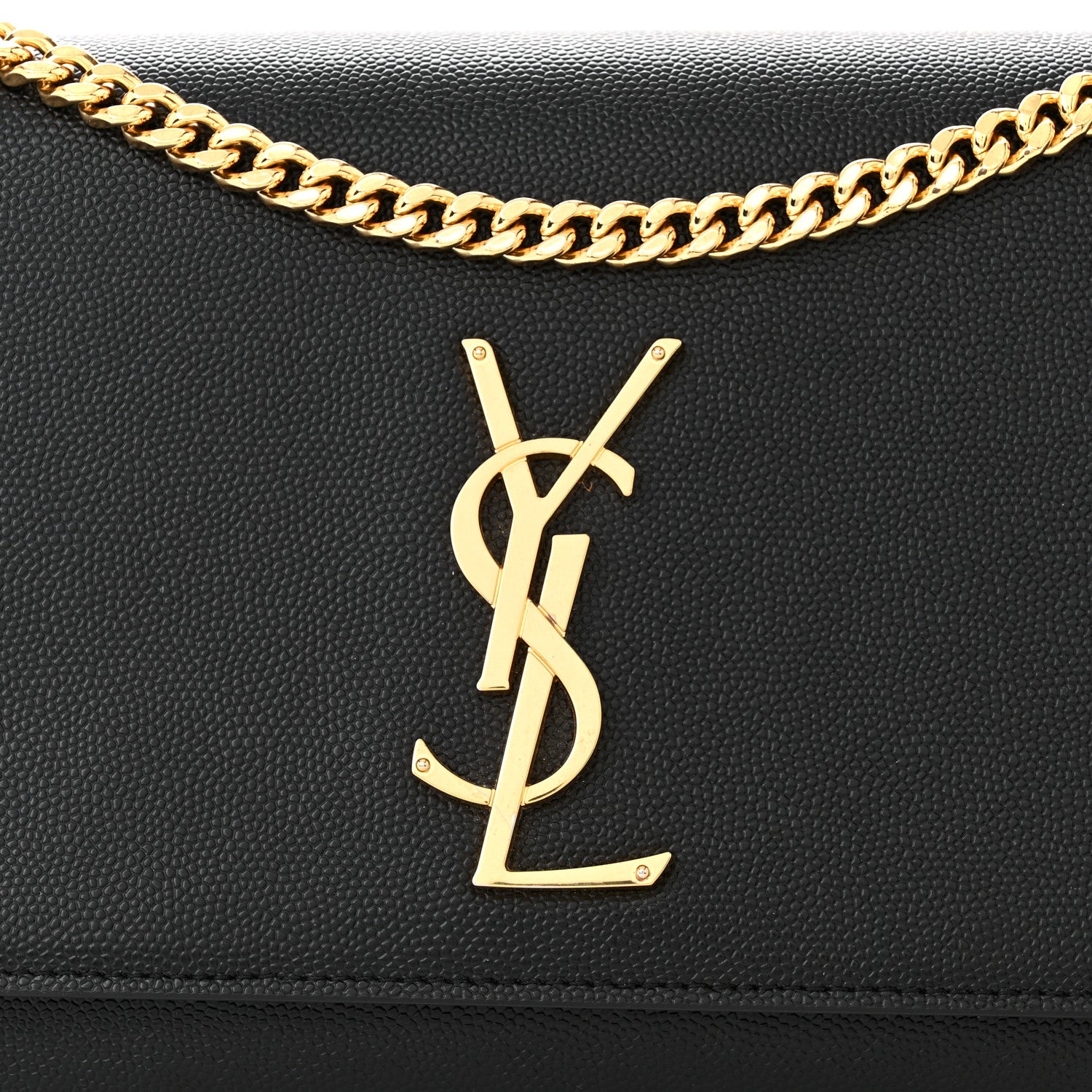 Saint Laurent SAINT LAURENT Grain De Poudre Medium Classic Monogram Kate Satchel Black 7 of 9