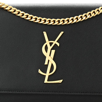Saint Laurent SAINT LAURENT Grain De Poudre Medium Classic Monogram Kate Satchel Black 7 of 9