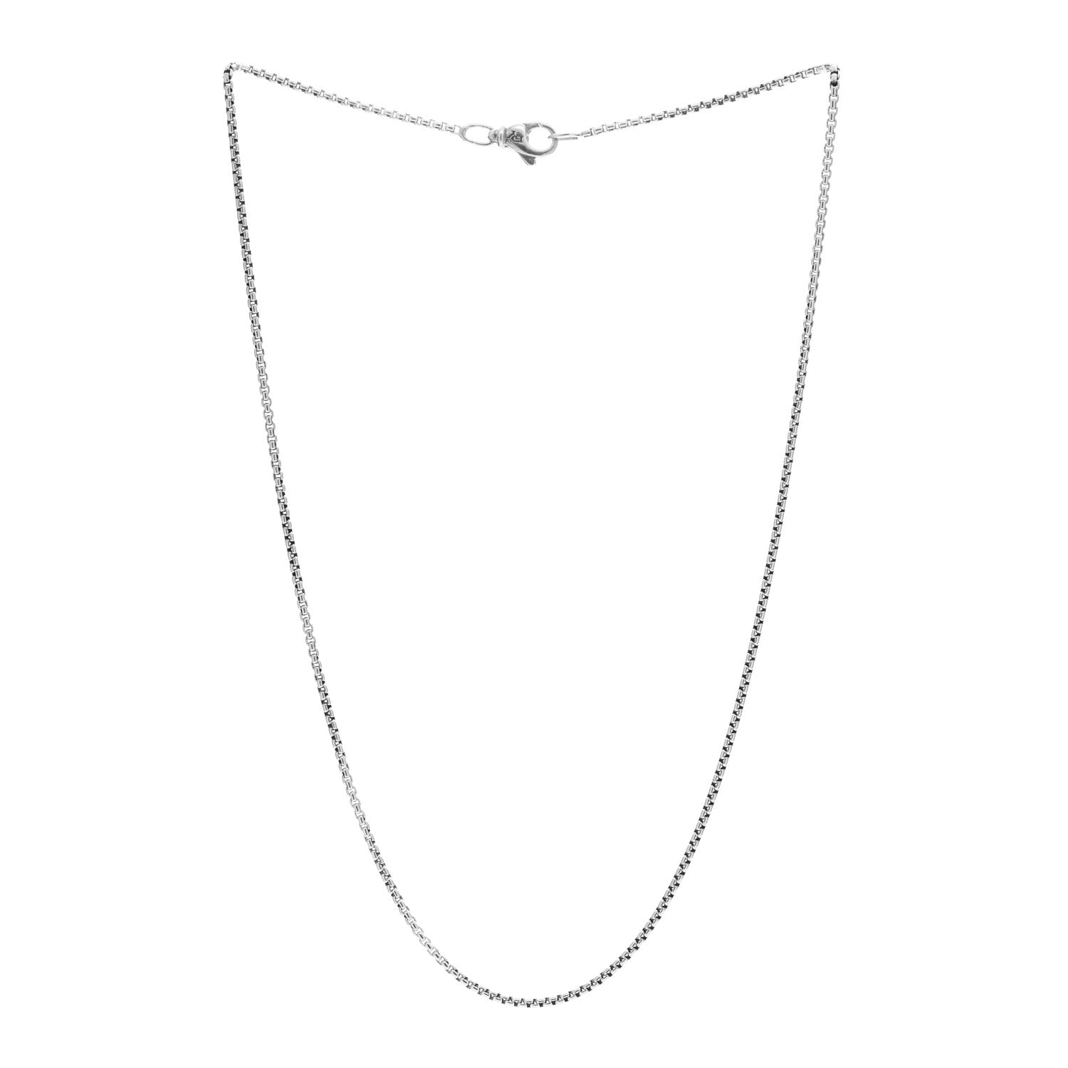 David Yurman Sterling Silver 1.7mm Baby Box Chain Necklace 17" 2 of 4