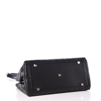 MCM Calfskin Ottomar Monogram Large Essential Tote Black 5 of 8