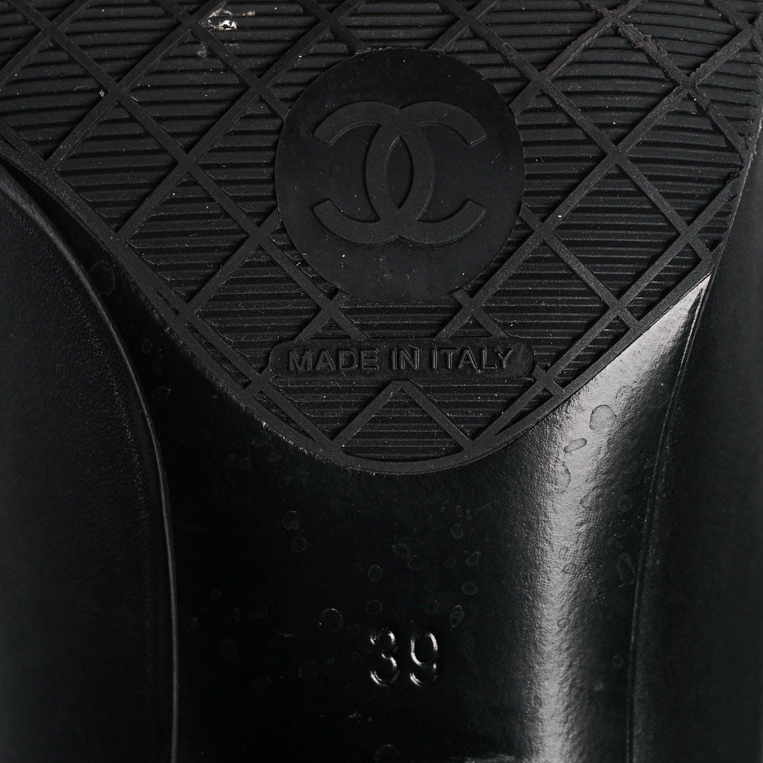 Chanel Calfskin Knee High Boots 39 Black 6 of 7