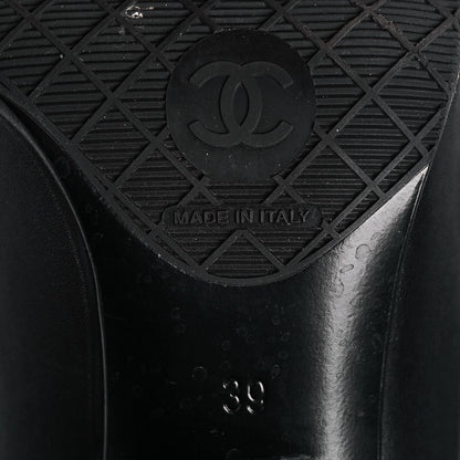Chanel Calfskin Knee High Boots 39 Black 6 of 7