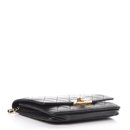 Chanel Lambskin Quilted Golden Class Wallet on Chain WOC Black 7 of 39