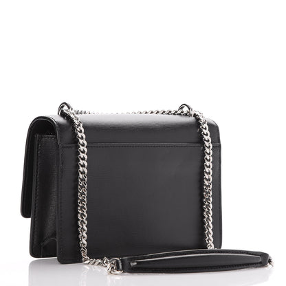 Saint Laurent Calfskin Monogram Sunset Chain Wallet Black 3 of 6