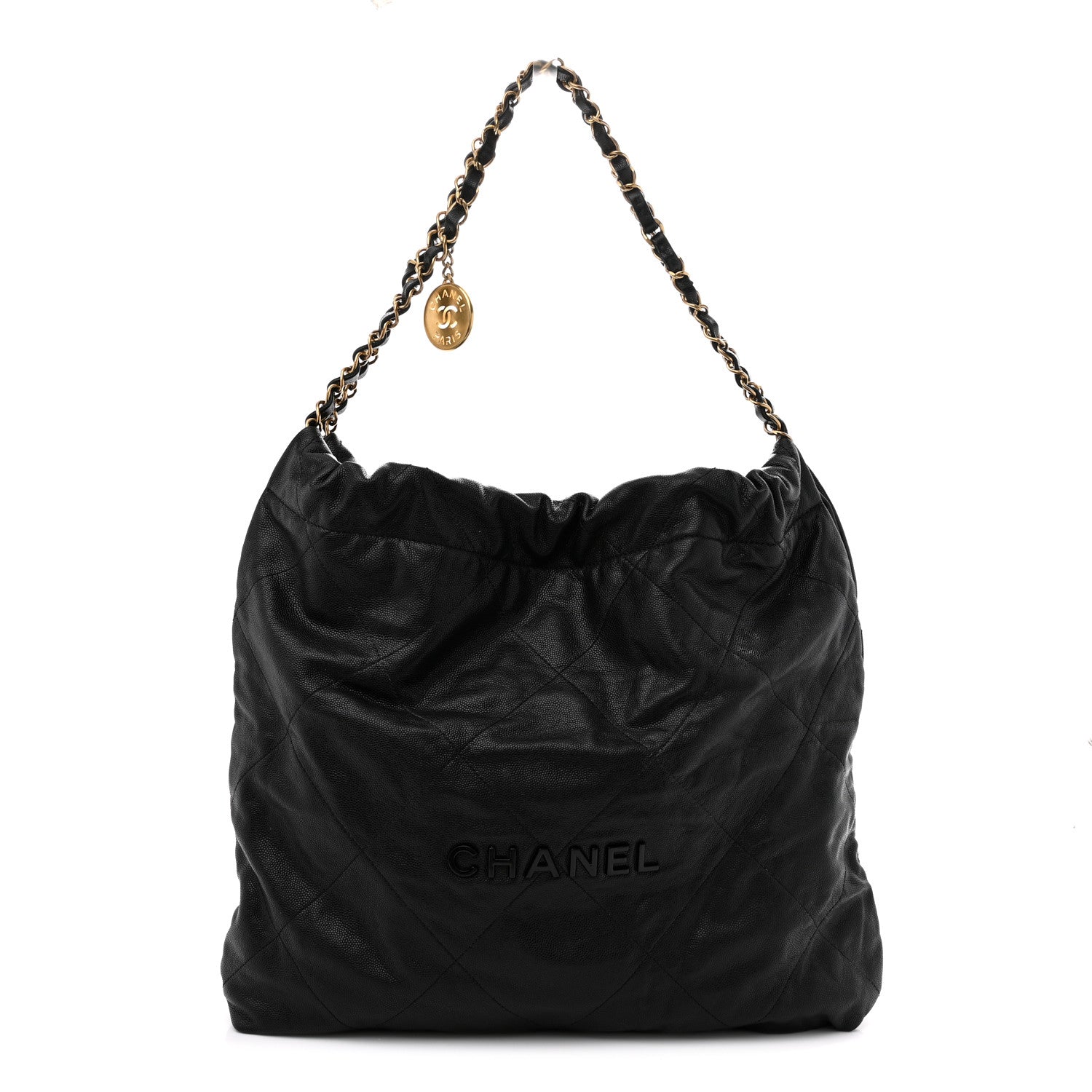 Chanel Shiny Caviar Quilted Monochrome Small Chanel 22 Black 1 of 11