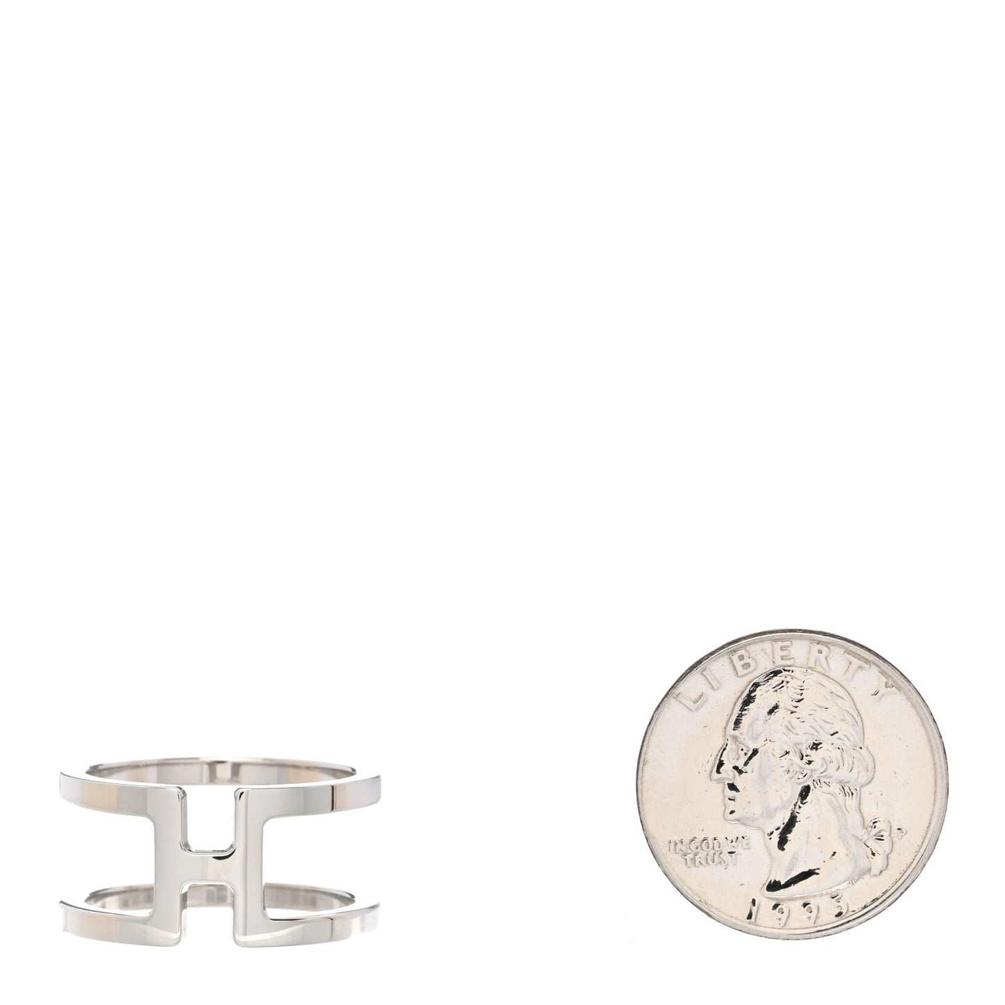 Permabrass H En Rond Scarf Ring Silver